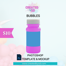 Load image into Gallery viewer, Bubbles Template &amp; Mockup
