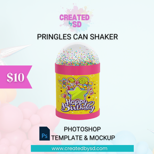 Pringles Can Shaker Template & Mockup