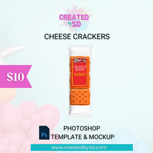 Cheese Crackers Template & Mockup