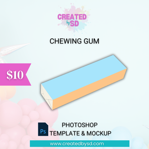 Chewing Gum Template & Mockup