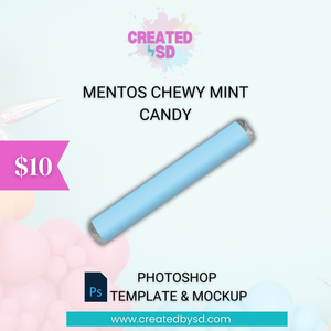 Mentos Chewy Candy Template & Mockup