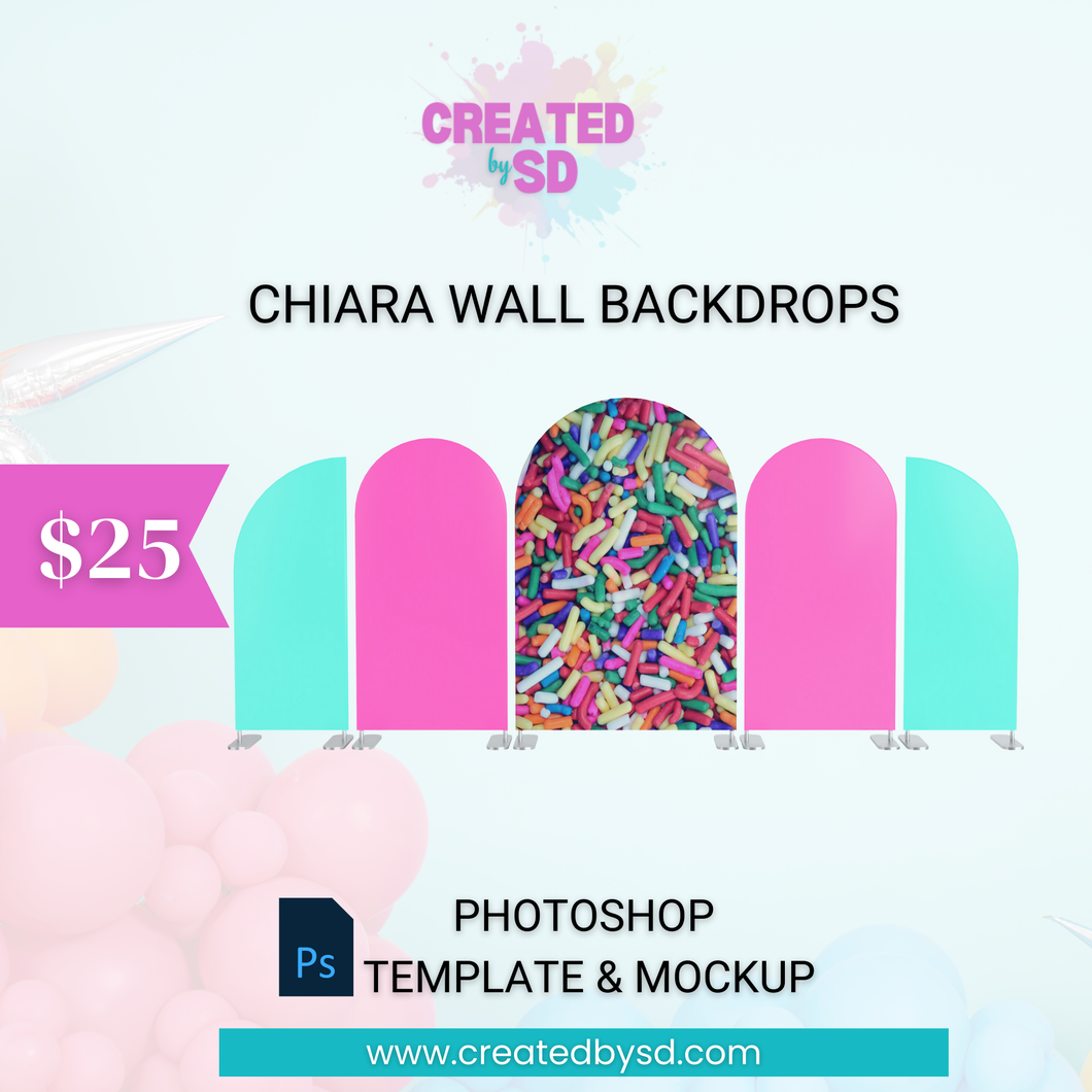 Chira Wall Backdrops Template & Mockup