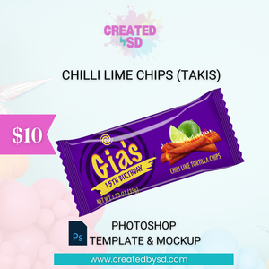 Chilli Lime Chips Template & Mockup