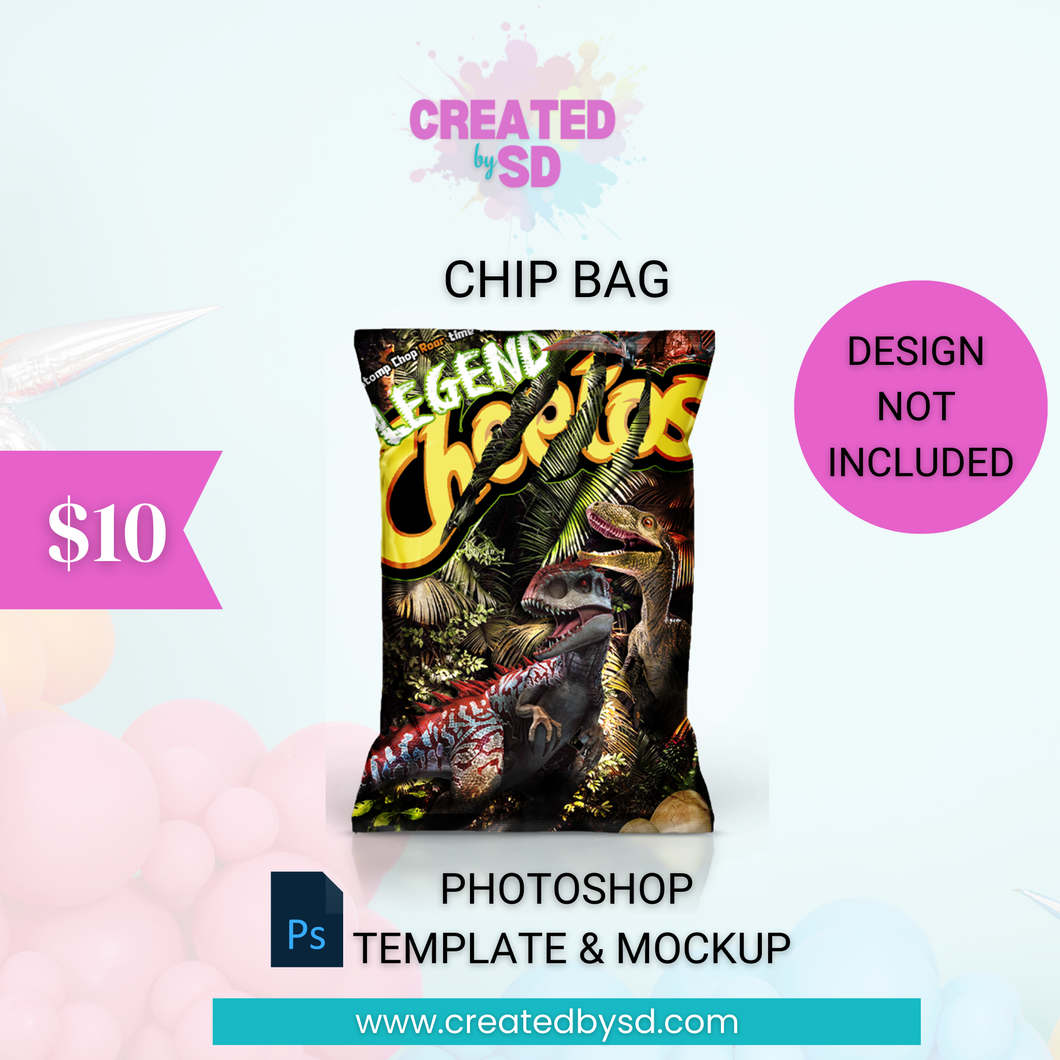 Chip Bag Template & Mockup