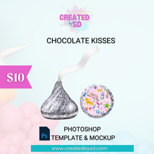 Chocolate Kisses Template & Mockup