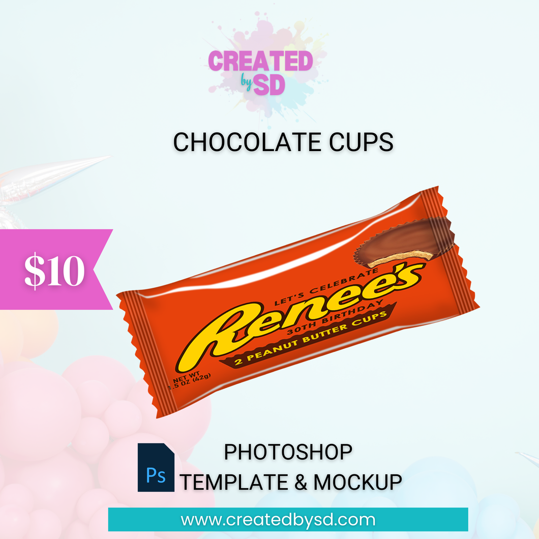 Chocolate Cups Template & Mockup