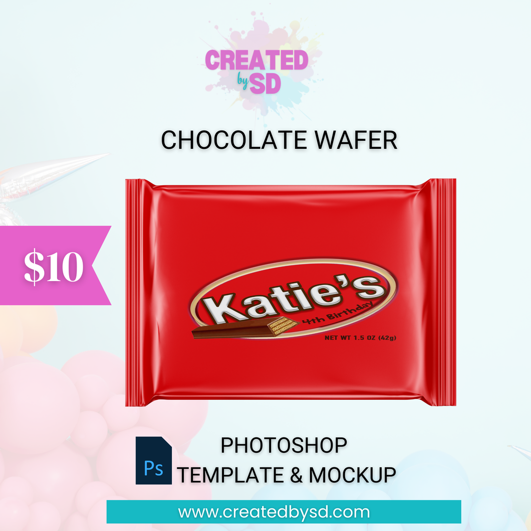 Chocolate Wafer Template & Mockup