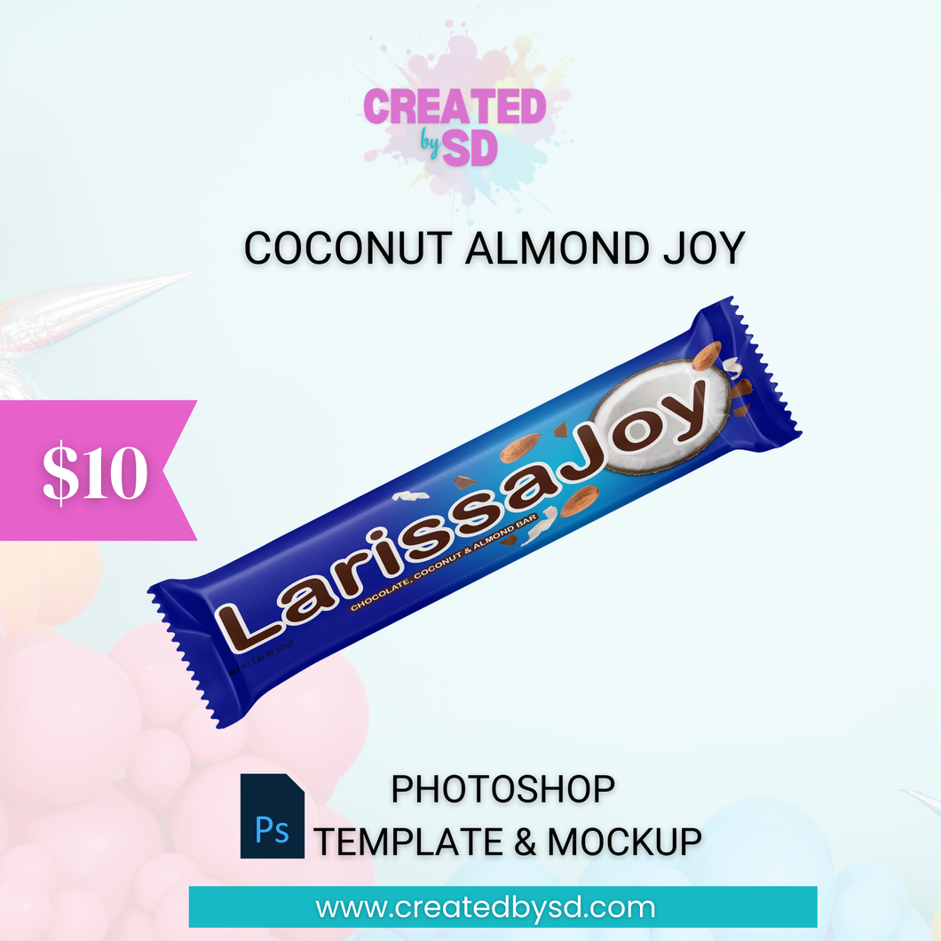 Coconut Almond Joy Template & Mockup