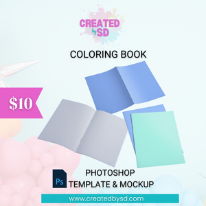 Coloring Book Template & Mockup