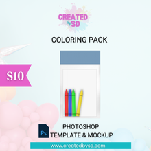 Load image into Gallery viewer, Coloring Packs Template &amp; Mockup
