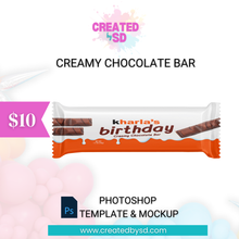 Load image into Gallery viewer, Creamy Chocolate Bar Template &amp; Mockup
