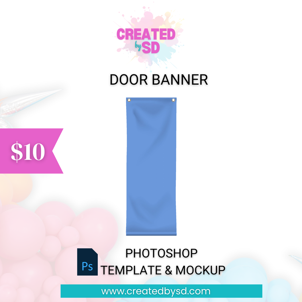 Door Banner Template & Mockup