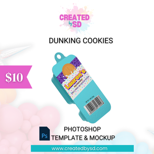 Dunking Cookies Template & Mockup