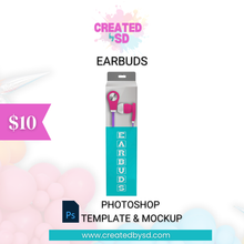 Load image into Gallery viewer, EarBuds Template &amp; Mockup
