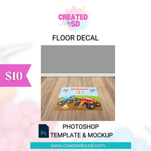 Floor Decal Template & Mockup