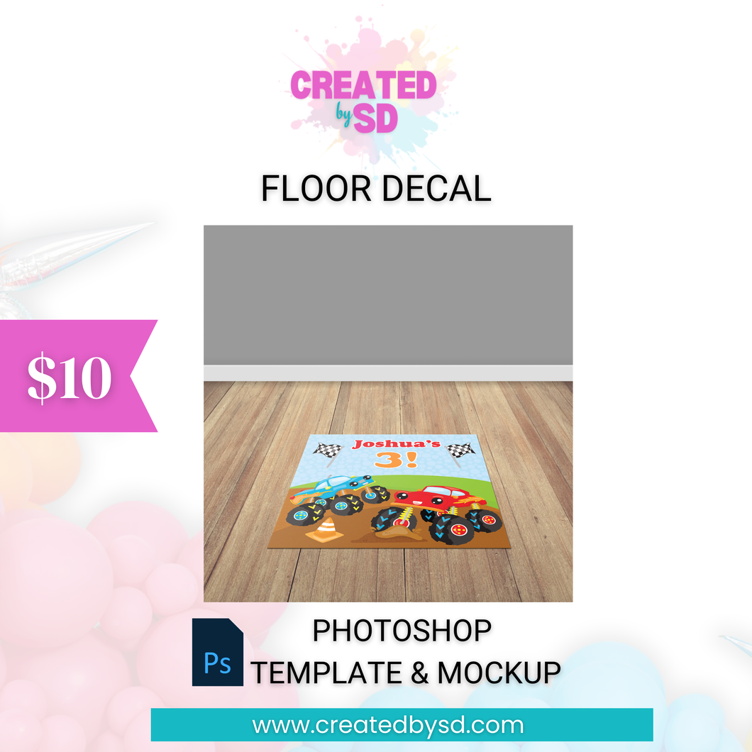 Floor Decal Template & Mockup