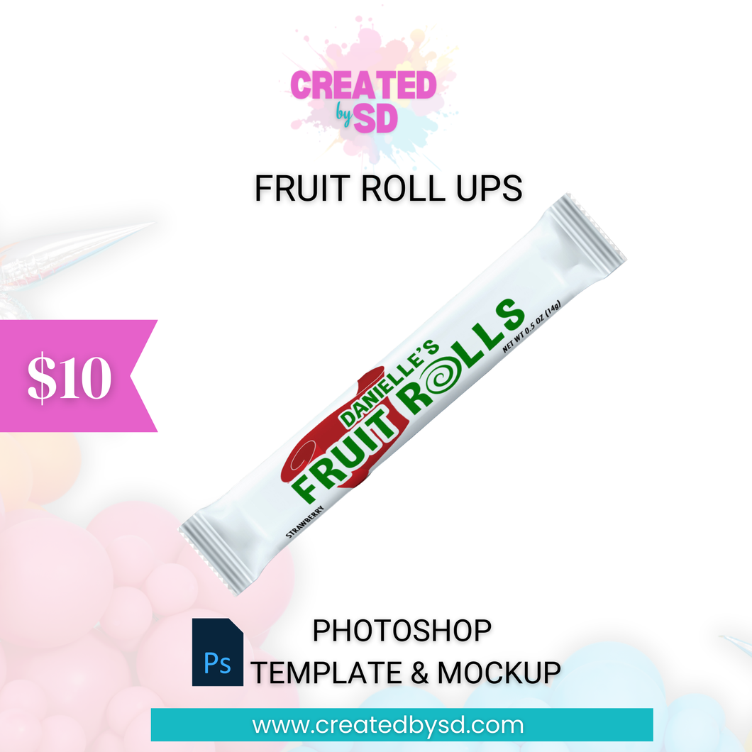 Fruit Roll Up Template & Mockup