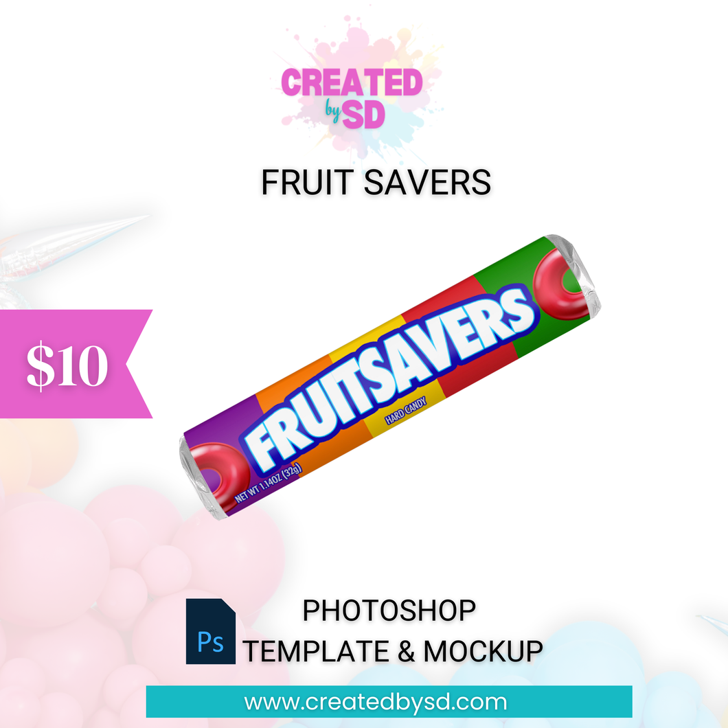 Fruit Savers Template & Mockup