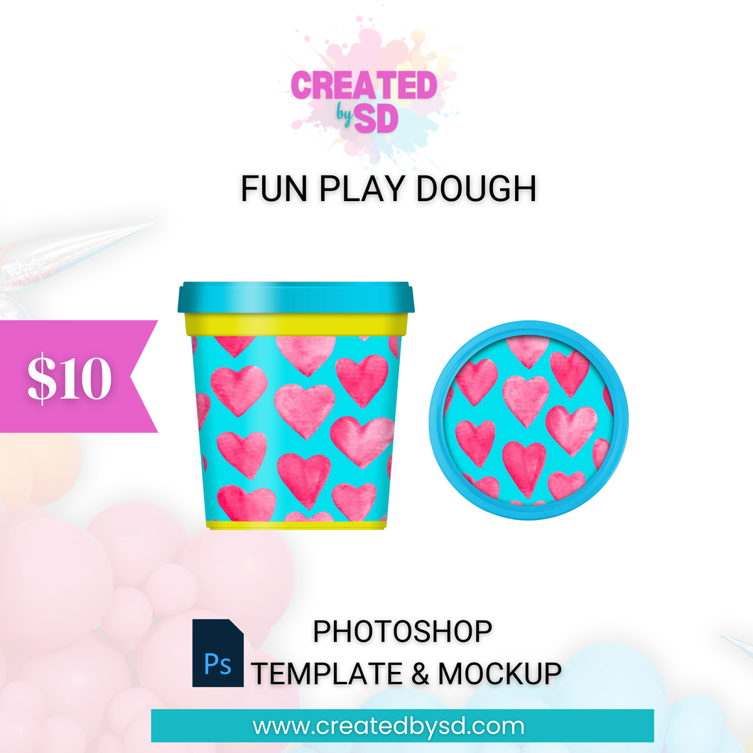 Playdough Template & Mockup