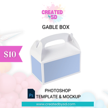 Load image into Gallery viewer, Gable Box Template &amp; Mockup
