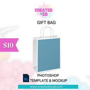 Gift Bag Template & Mockup