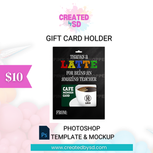 Gift Card Holder Template & Mockup