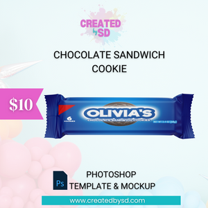 Chocolate Sandwich Cookies Template & Mockup