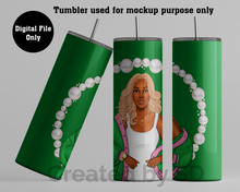 Load image into Gallery viewer, Green and pink sublimation aka tumbler wrap
